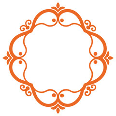 Decorative Frame Border Design with Ornament, Easily Editable Vector File MiLon Graphic