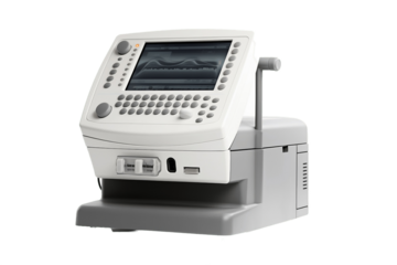 Medical Ultrasound Machine Isolated on Transparent Background - Generative AI