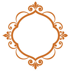 Decorative Frame Border Design with Ornament, Easily Editable Vector File MiLon Graphic