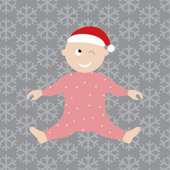 Christmas Pink Baby Girl Relaxing