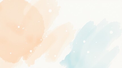 Gentle strokes of pastel blues and soft oranges create a tranquil winter atmosphere, evoking a sense of calm and the beauty of snowy days