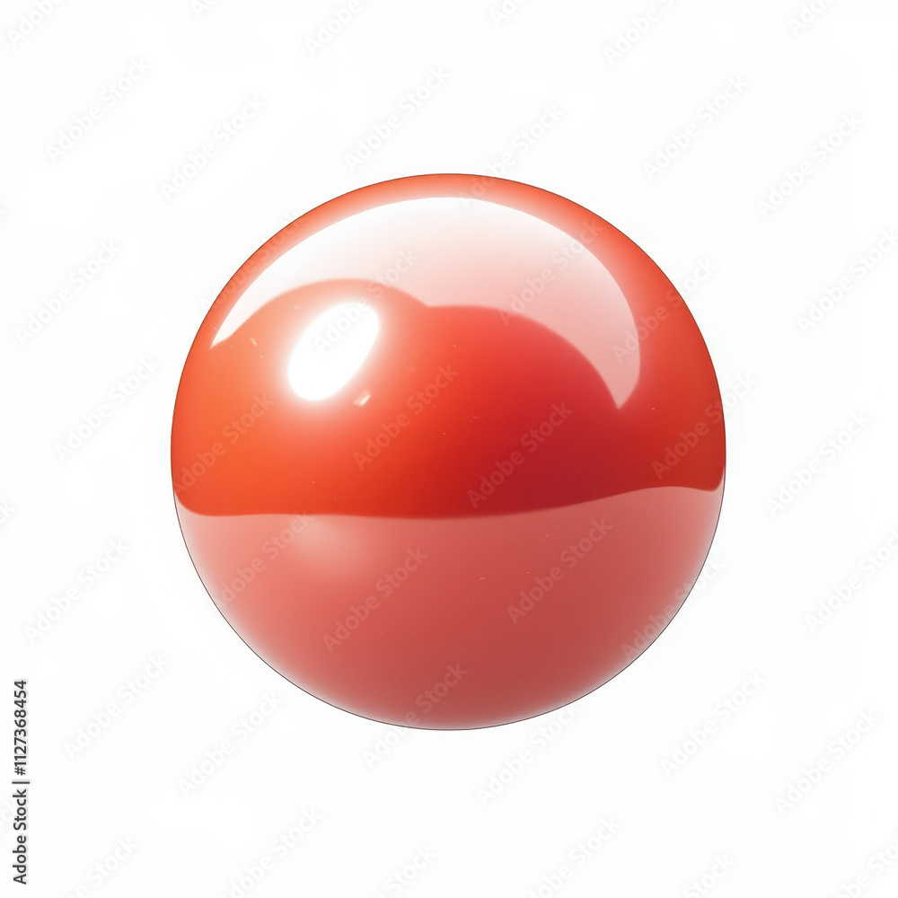 Poster shiny red sphere with smooth surface, reflecting light beautifully. ideal for design projects or art