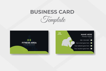 Gym business card design vector illustration