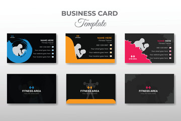 Fitness Gym concept business card design