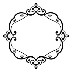 Decorative Frame Border Design with Ornament, Easily Editable Vector File MiLon Graphic