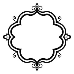 Decorative Frame Border Design with Ornament, Easily Editable Vector File MiLon Graphic