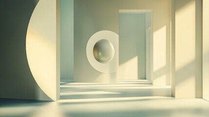 Contemporary Poster Mockup. Modern Interior Design Background. Generative AI.