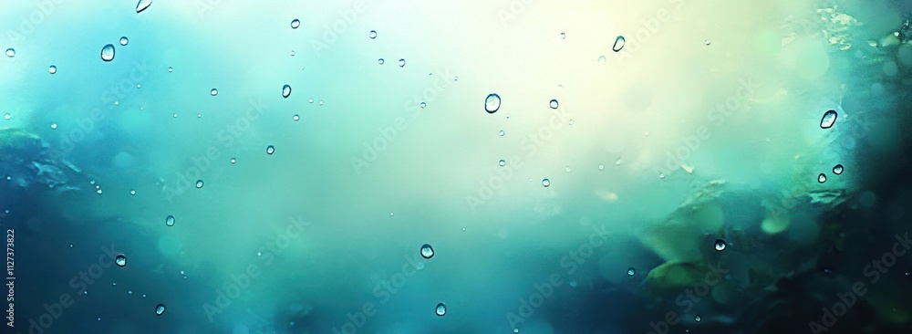 Aufkleber a serene underwater scene with soft light and bubbles creating a tranquil atmosphere.