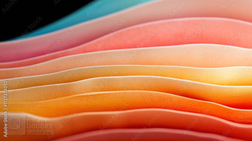 Poster vibrant layers of color in an abstract wallpaper design showcasing smooth gradients