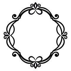 Decorative Frame Border Design with Ornament, Easily Editable Vector File MiLon Graphic