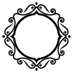Decorative Frame Border Design with Ornament, Easily Editable Vector File MiLon Graphic