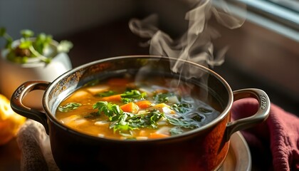 vegetable soup in a bowl
