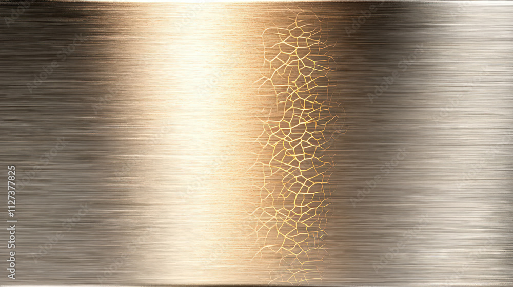 Poster smooth metallic surface with etched patterns creates stunning visual effect, showcasing intricate de