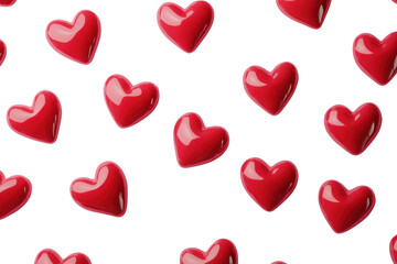 Fototapeta premium PNG Red heart shapes background pink valentine's.