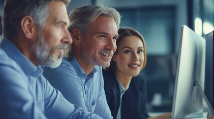 Obraz premium Business executives optimizing processes for greater operational efficiency.