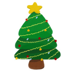 christmas tree isolated on white