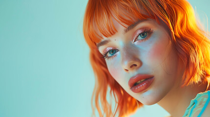 Fototapeta premium Portrait of a Woman with Red Hair