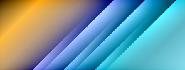 Obraz premium Dynamic shadow lines with gradient colors geometric background