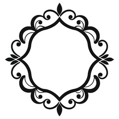 Decorative Frame Border Design with Ornament, Easily Editable Vector File MiLon Graphic