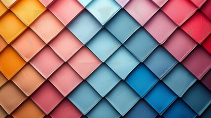 Obraz premium Simple pastel-colored geometric shapes arranged in a minimalistic pattern creating a clean and modern design