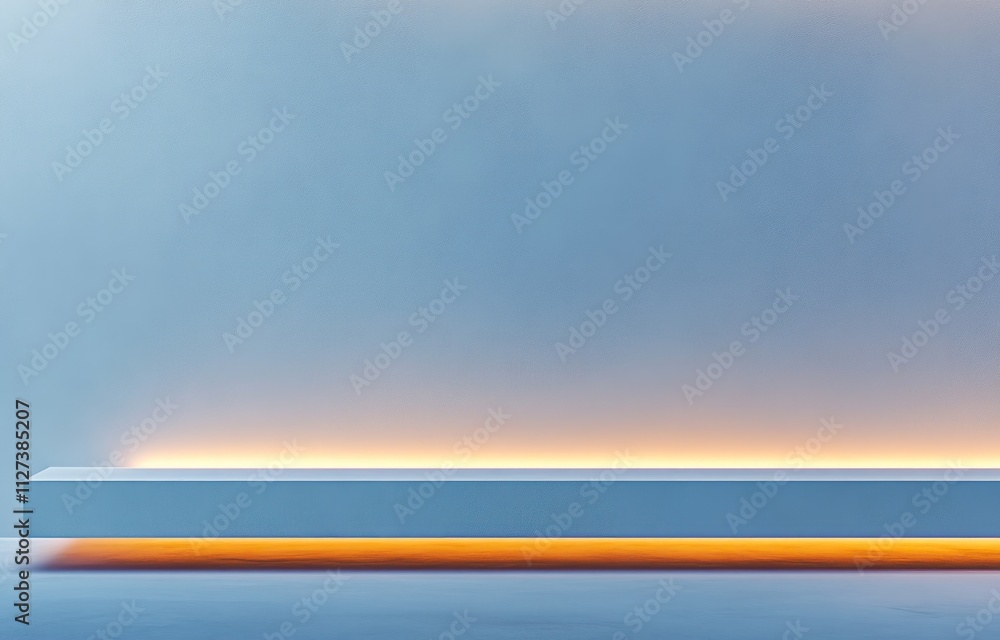 Poster Minimalist display with a soft glow, ideal for product showcasing or artistic presentations.