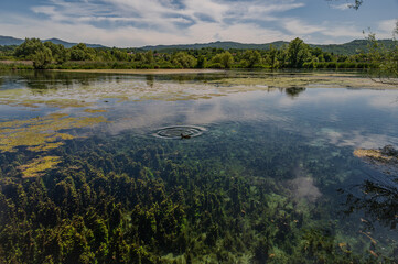 Posta Fibreno lake nature reserve, Frosinone, Italy