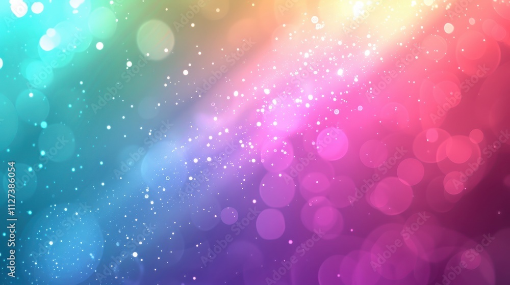 Poster abstract colorful background with bokeh lights and sparkle