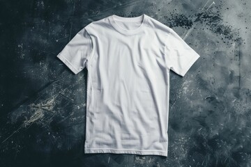 White Cotton T Shirt on Dark Background