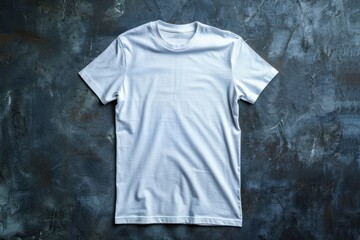 White Cotton T Shirt On Dark Background