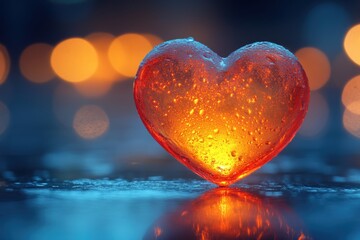 Surreal glowing heart bokeh with artistic tones, perfect for luxury branding and creative themes.