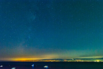 sky with stars and clouds