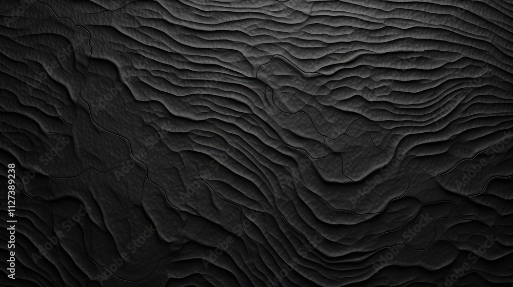 Poster abstract dark undulating textured surface design