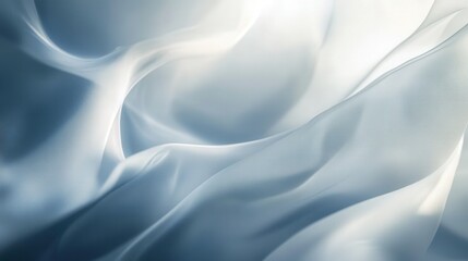 Obraz premium Draped Light Blue Fabric Softly Illuminated