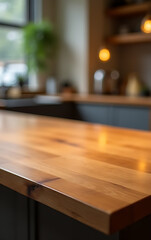 A selectively focused photograph of a wood table with end grain on its counter top is visually appealing._00002_
