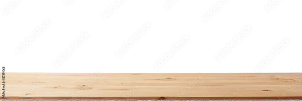 Poster A real wood tabletop texture is placed against a clean white background for creating product displays and layouts._00002_