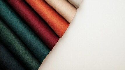 A variety of raw textiles featuring wool, cotton, and silk, displayed to emphasize natural textures and colorful versatility.