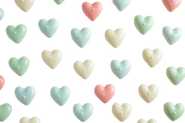 PNG Hearts candy pastel confectionery heart-shaped.