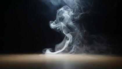 Mystical Mist A Swirling Smoke Symphony in Dark and Light An Abstract Dance of Fluid Fantasia Capturing Ethereal Beauty and Enigmatic Movement in a Captivating Visual Experience