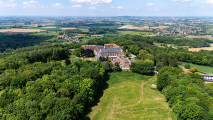 Panorama de l&rsquo;abbaye et des paysages du Mont des Cats