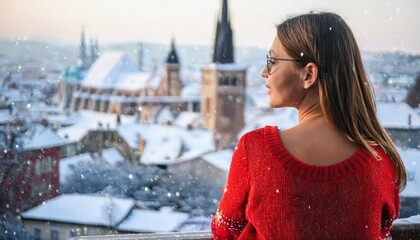 Obraz premium woman in winter