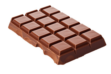 Premium Dark Chocolate Bar Isolated on Transparent Background Generative AI