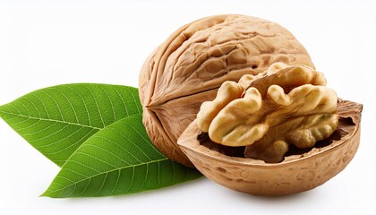 Fototapeta premium walnut in a white 
