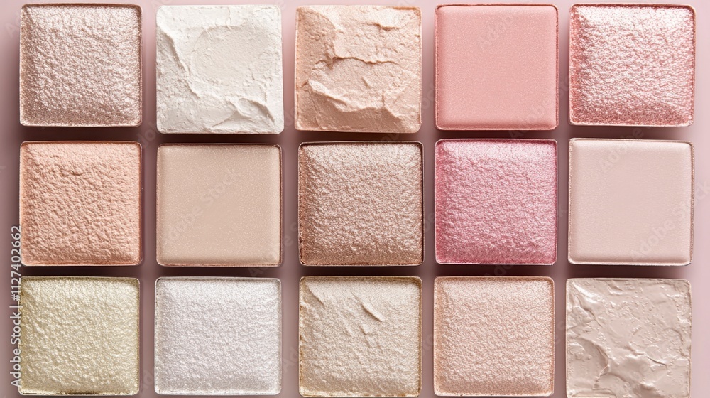 Aufkleber soft pastel square textures arranged in a creative pattern on a gentle background