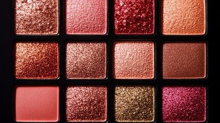 Fototapeta premium Vibrant Shimmering Eyeshadow Palettes With Stunning Colors and Textures for Creative Artistry