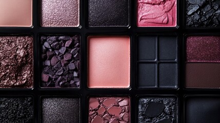 Fototapeta premium Vibrant and Diverse Palette Showcasing Artistry in Makeup and Design