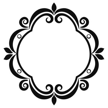 Decorative Frame Border Design with Ornament, Easily Editable Vector File MiLon Graphic
