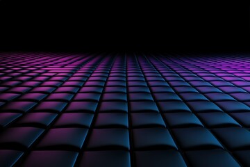 Fototapeta premium Colorful grid pattern with glowing lights at night