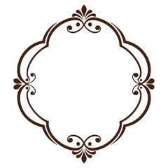 Decorative Frame Border Design with Ornament, Easily Editable Vector File MiLon Graphic