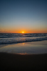 Tyrrhenian Sea. Autumnal sunset