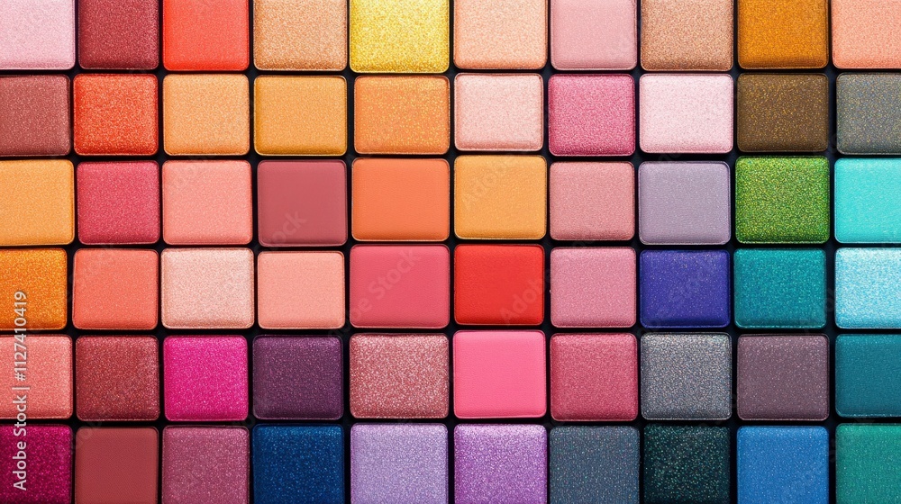 Aufkleber vibrant array of shimmer and matte colors for creative expression in design